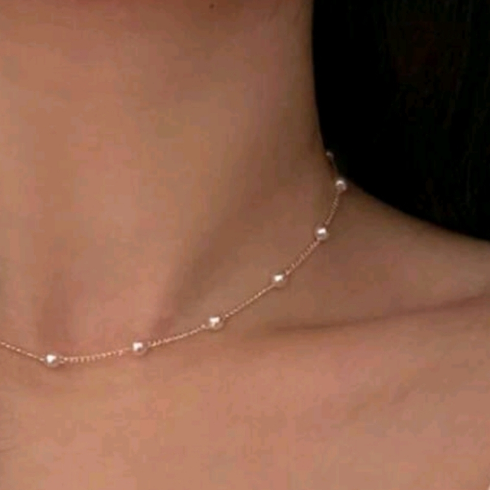 Dainty Faux Pearl & 18K Gold Plated Necklace